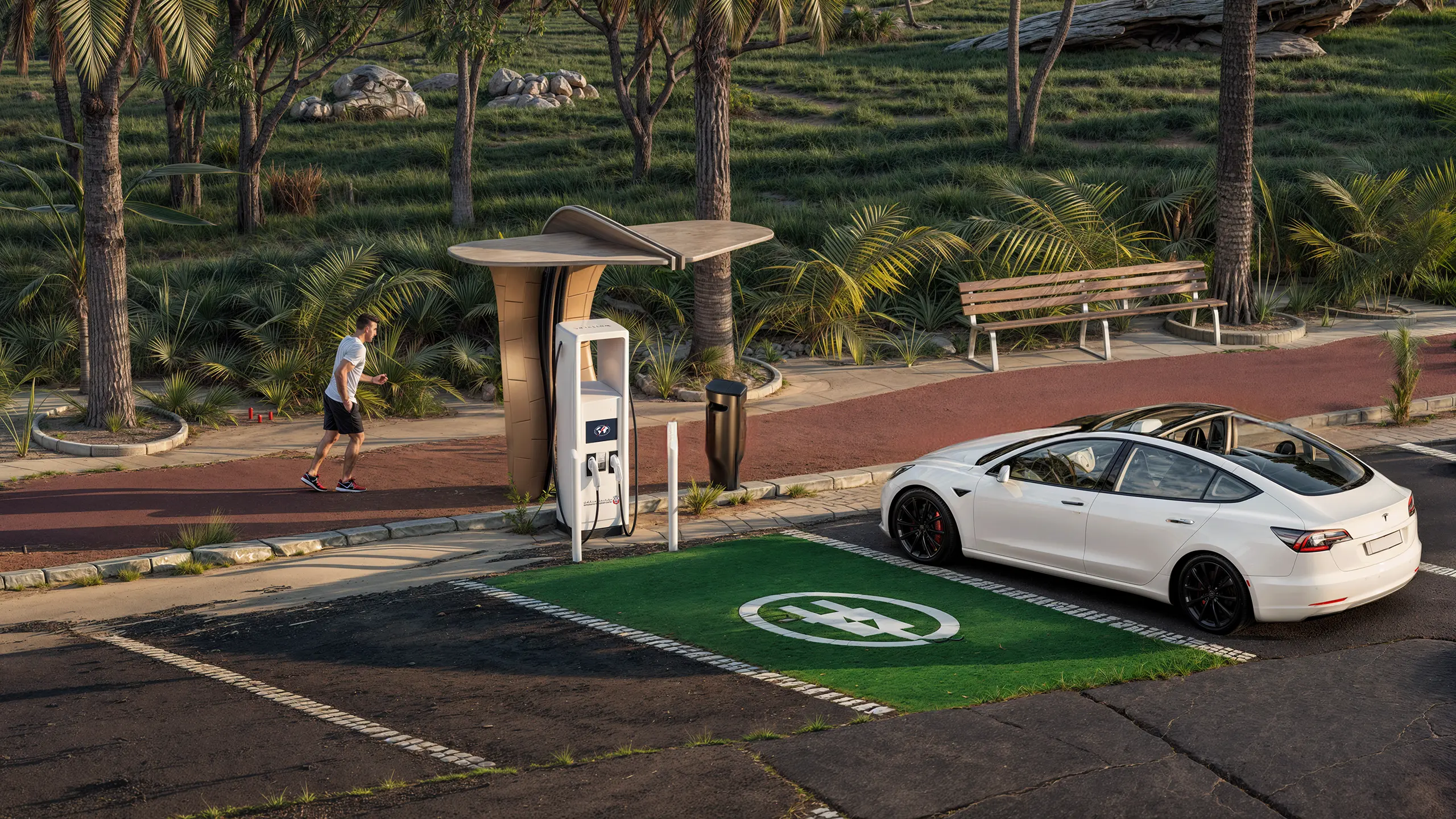 Abu Dhabi Futuristic EVs Charging Stations UAE