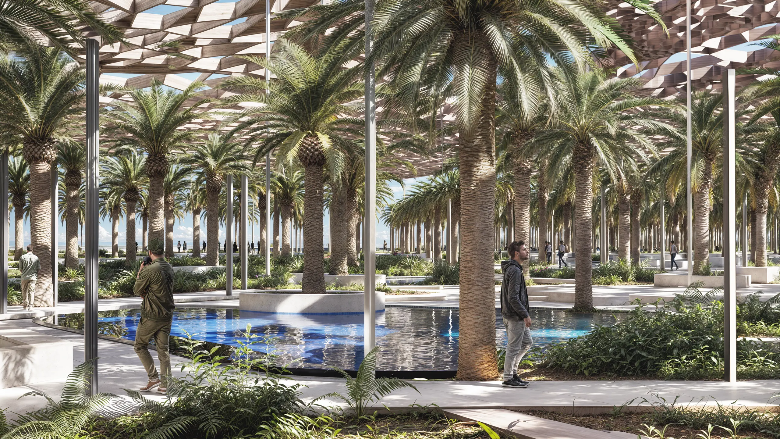 Al Nakheel Oasis, Urban design enhancement Sharjah. Interactive city design Sharjah. Urban transformation project Sharjah