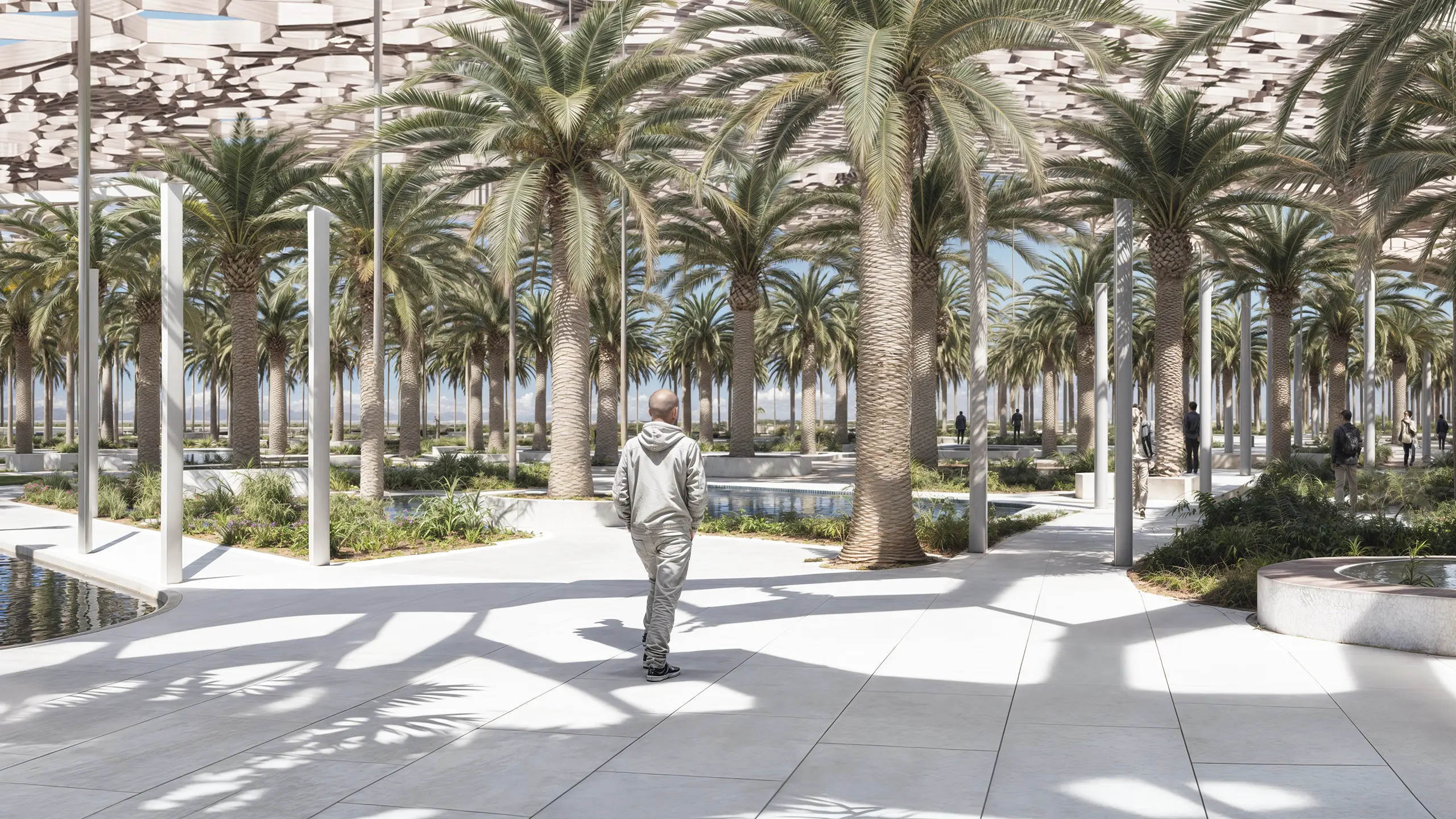 Sharjah municipal design improvement. Creative urban development Sharjah.