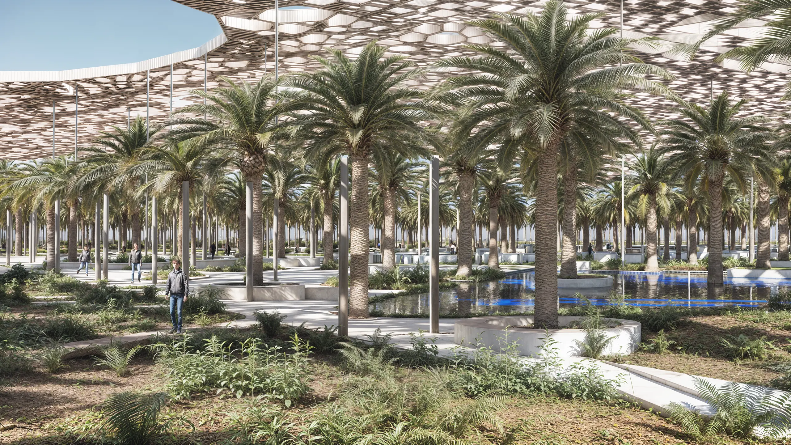 Sharjah municipal design improvement. Creative urban development Sharjah.
